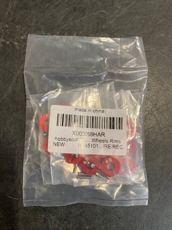 Photo 1 of hobbysoul RC 1/10 Alum Wheel Hub Clamp Type 5mm 6mm 7mm Fit 1:10 RC Car Hex 12mm Wheels Rims (Red Color)