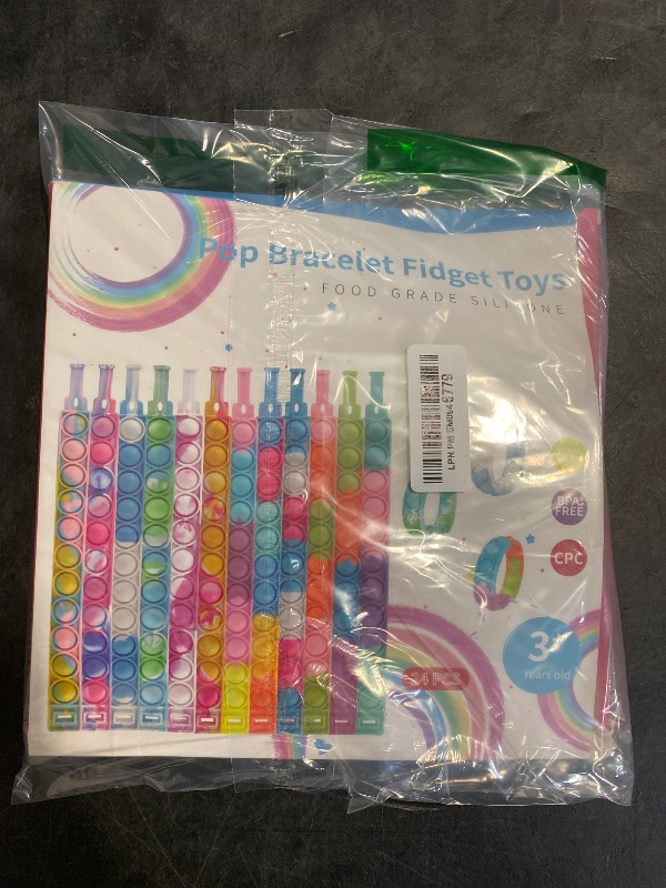 Photo 1 of Pop Bracelets Fidget Toys Bulk Its 24 Pack Party Favors for Kids Pop Fidget Bracelet It Fidget Toy Fidgets for Classroom Prizes Back to School Gifts for Students Carnival Birthday Goodie Bag Stuffers