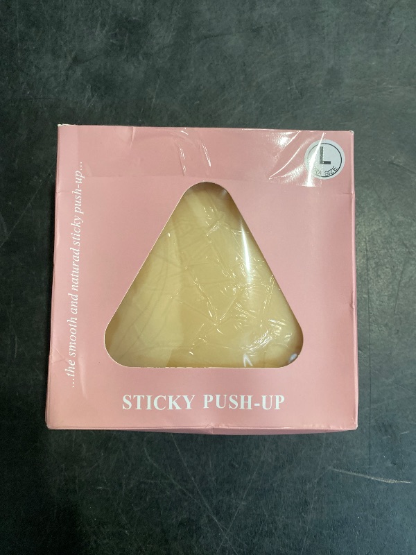 Photo 1 of (L) Ultra Sticky Bra Inserts Double Sided Push Up Adhesive Bra Pads for Bikini Swimsuit Backless Sports Bra, Nude, L