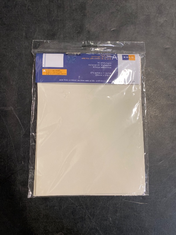 Photo 1 of Kolo Refill Pages for Newport 8.5x11 Scrapbook, White