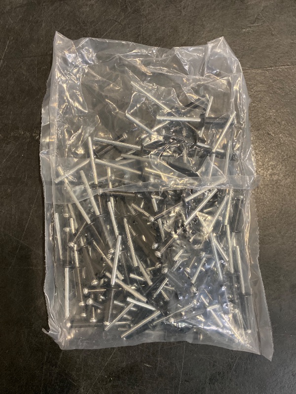 Photo 1 of 100pcs 3/16" x 3/4" Aluminum Blind Rivets, Black, 4.8 x 20mm Pop Rivets