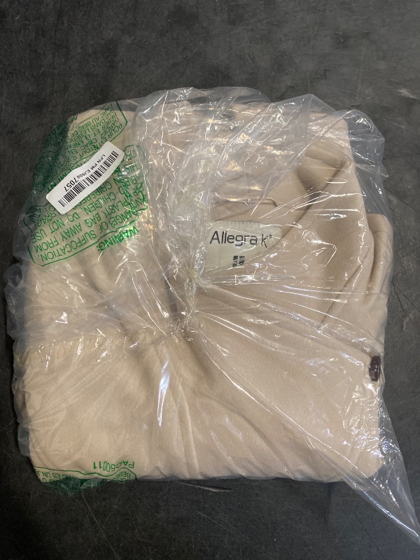 Photo 1 of (XS) Allegra K Women's Peter Pan Collar Winter Outwear Trench Pea Coat X-Small Beige