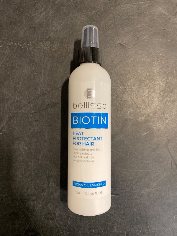 Photo 1 of Biotin Heat Protection Hair Spray with Moroccan Argan Oil - Thermal Resistant Styling Products for Women - Frizzy, Black and Curly Hair - Anti Frizz, Leave In Conditioner - Flat Iron and Blow Dry