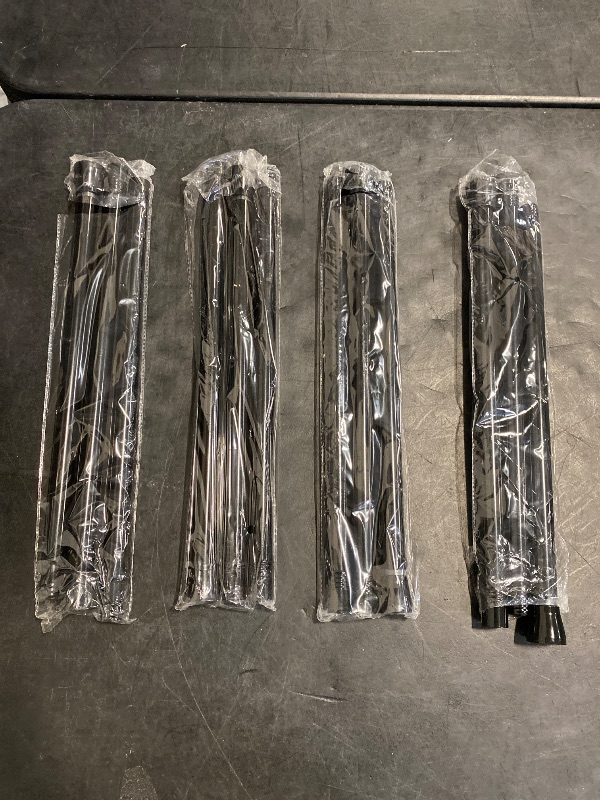 Photo 1 of AIZESI 4PCS Black Shower Curtain Rod 30-64 Inch Adjustable Curtain Rods Never Rust & Non-Slip, No Drilling, Short Shower Rods Spring Tension Curtain Rod for Window Bathroom Doorway Closet