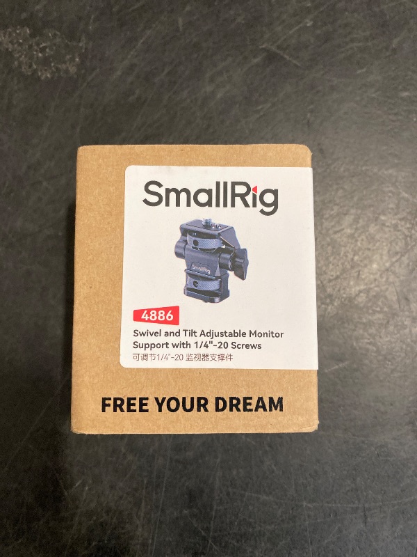 Photo 1 of SmallRig Adjustable Camera Monitor Mount, 360° Swivel and 180° Tilt Monitor Holder, with 1/4"- 20 Screws, Bouncy Locating Pins, Anti-Twist Design, for Ninja V and V+ Monitors
