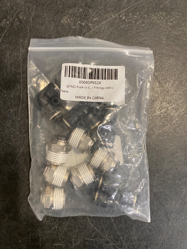 Photo 1 of QITUO Push to Connect Fittings 6mm OD x 3/8 Inch NPT Thread Male Straight Quick Connect Fittings Pneumatic Fittings Tube Fittings Air Line Fittings Air compressor Fittings 10Pcs