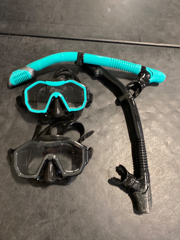 Photo 1 of Kwambiri Snorkeling Gear for Adults Kids, Dry-Top Snorkel Set, 180°Panoramic Wide View Diving Mask Breathing Freely Snorkel Mask for Snorkeling Scuba Diving Swimming Travel