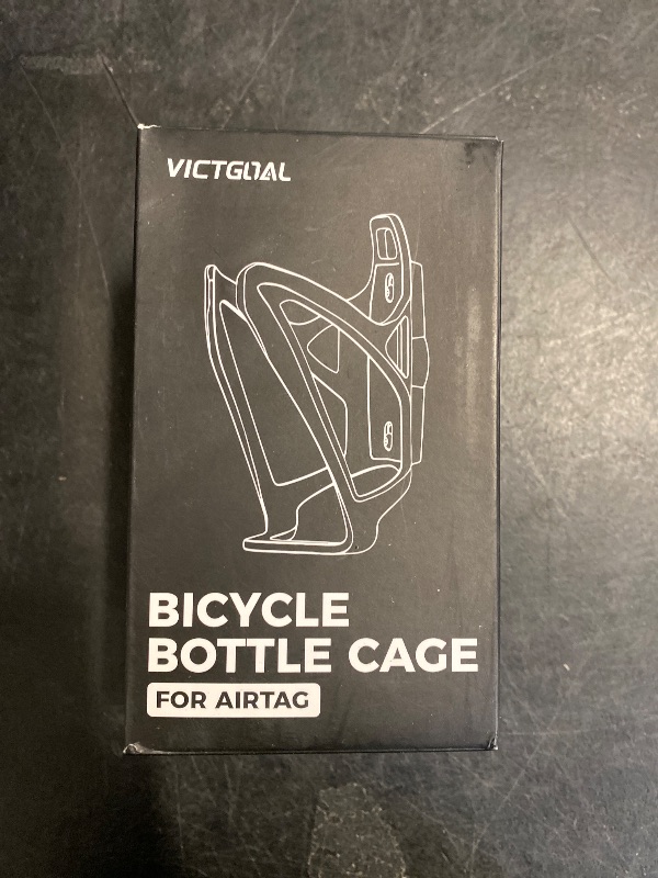 Photo 1 of VICTGOAL Bicycle Water Bottle Holder for Airtag Bike Mount Hidden Waterproof Anti-Theft Tracker Case for Road Mountain Bikes Bottles Cage (DarkBlack)