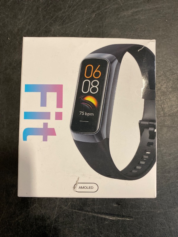 Photo 1 of Fitness Tracker with Step Counter/Calories/Stopwatch, Activity Tracker, Health Tracker with Heart Rate Monitor, Sleep Tracker,1.10''AMOLED Touch Color Screen, Pedometer Watch for Women Men