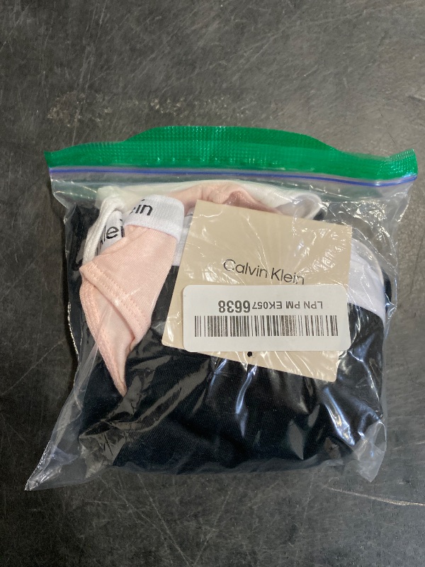 Photo 1 of  Size XL Calvin Klein Carousel Logo Cotton Stretch Bikini Panties, 3 Pack