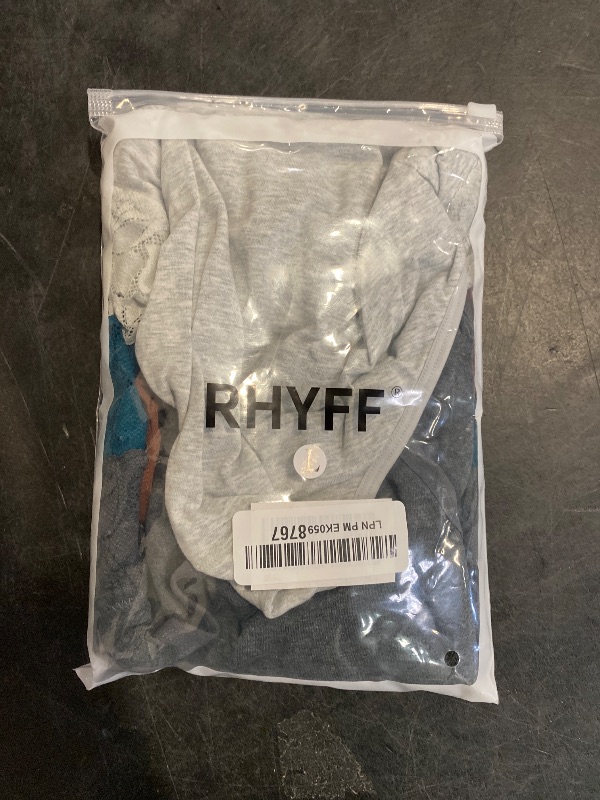Photo 1 of (L) RHYFF Womens Underwear Cotton Bikini Panties High Cut Lace Panty Stretch Soft Hipster Underpants Breathable Ladies Briefs size L (R3168L-Coffe) 4 pcs 