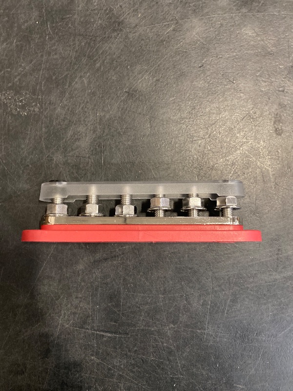 Photo 1 of DaierTek 300A Bus Bar 12V Marine 12V Power Distribution Block with Cover 6 x 3/8" (M10) Terminal Studs Max 300V AC 48V DC Positive & Ground Busbar for Automotive Car Boat