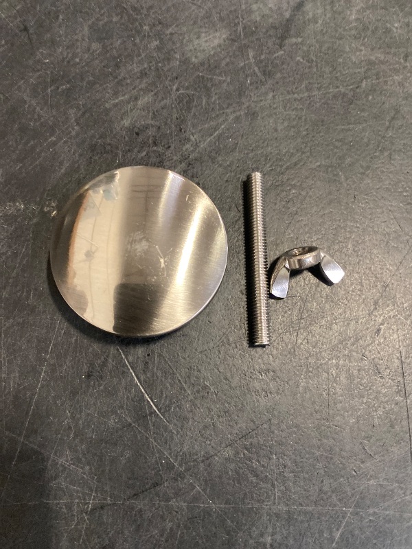 Photo 1 of LEIFIDE 2 Inch Kitchen Sink Hole Cover Faucet Stainless Steel Kitchen Sink Tap Hole Plate Stopper Cover Blanking Metal Plug(Brushed Stainless Steel)