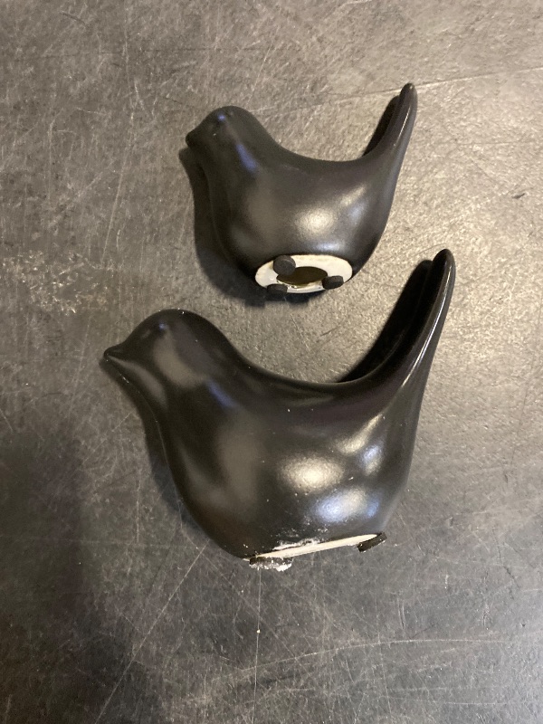 Photo 1 of GJFASGF Small Animal Statues, Black Bird Figurines Home Decor, Modern Home Decorative, Ceramic Decor for Office Desktop, Bookshelf, Bedroom, Living Room, Cabinets, Coffee Table(Black 2 Pcs)