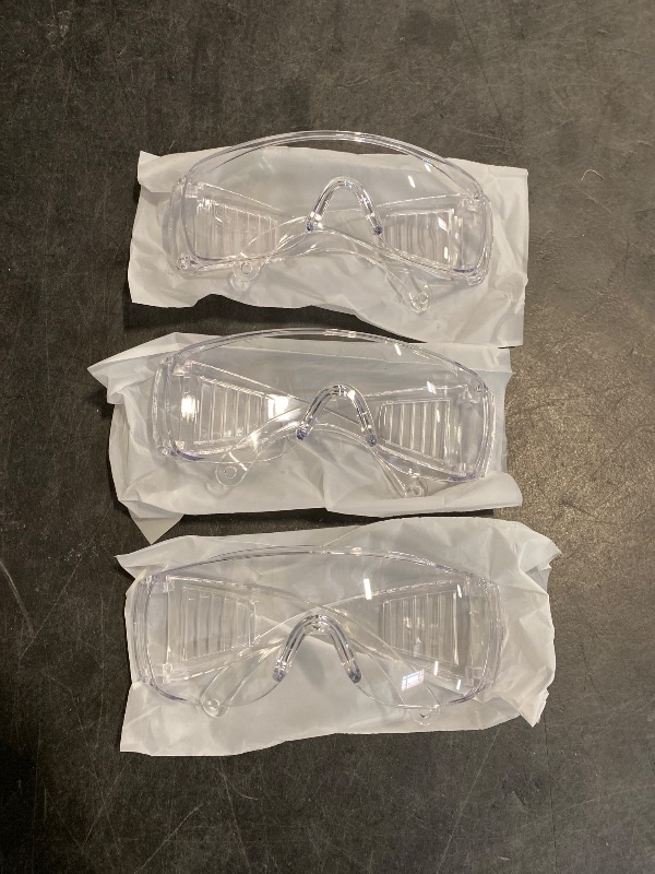 Photo 1 of Safety Anti Fog Goggles 3-Pack - Over Eyeglasses, Dust/Chemical Splash Proof | ANSI Z87.1 Certified Wrap-Around Eye Protection for Lab, Construction, Nurses | Scratch Resistant, Unisex Fit