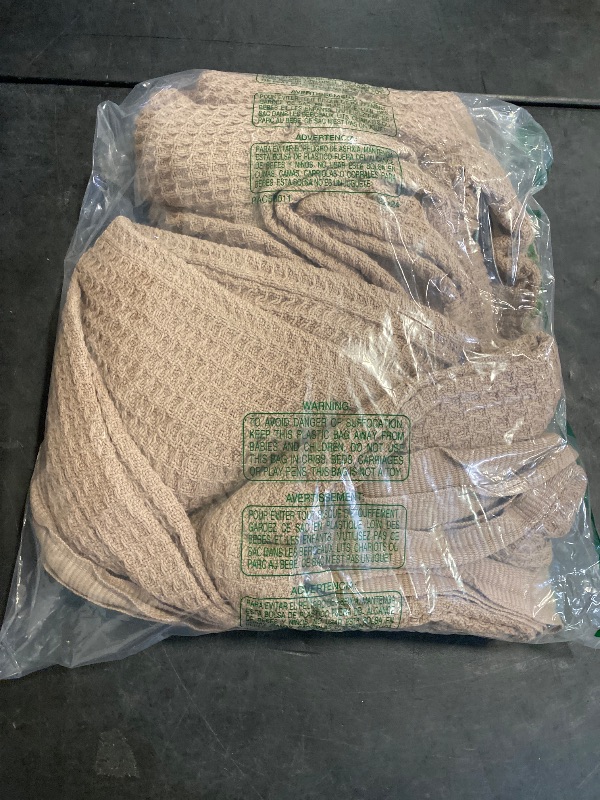 Photo 1 of Bedsure 100% Cotton Blanket King Size for Bed - Breathable and Soft, Waffle Weave Blanket for Summer Spring, Tan, 104x90 inches