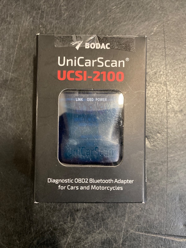 Photo 1 of UniCarScan UCSI-2100 OBD2 Bluetooth 4.0 Scanner for BimmerCode & MotoScan, Works with iOS, Android & Windows