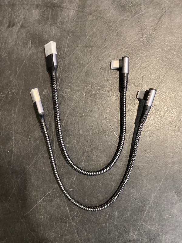 Photo 1 of CONMDEX USB C Charger Cable [1ft, 2Pack] 10Gbps USB 3.1 Gen 2 USB A to USB C Data Transfer Braided Cord, Right Angle Android Auto CarPlay Type C Cable for iPhone 16 15 Plus Pro Max Samsung Galaxy S23