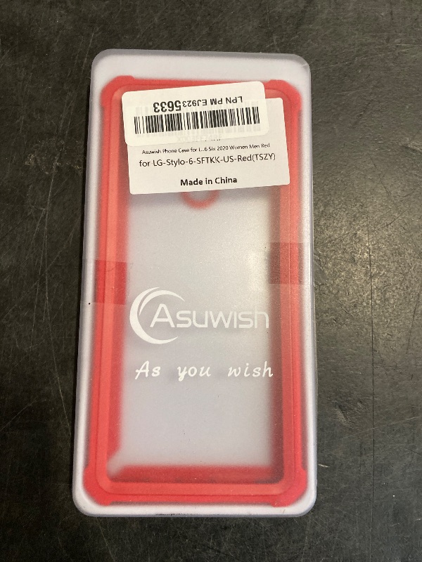 Photo 1 of Asuwish Phone Case for LG Stylo 6/Stylo6 Plus/K71 Stylus Cover Shockproof Proof Full Body Protective Heavy Duty Hybrid Dual Layer Cell Accessories LGStylo6 6+ 6plus Style 06 Six 2020 Women Men Red