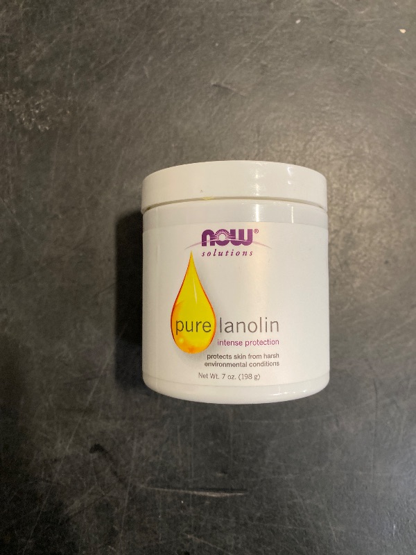 Photo 1 of NOW Foods Solutions, Pure Lanolin, Wind and Harsh Environment Skin Protectant, Thick Jelly, For Rough Dry Skin, 7-Ounce