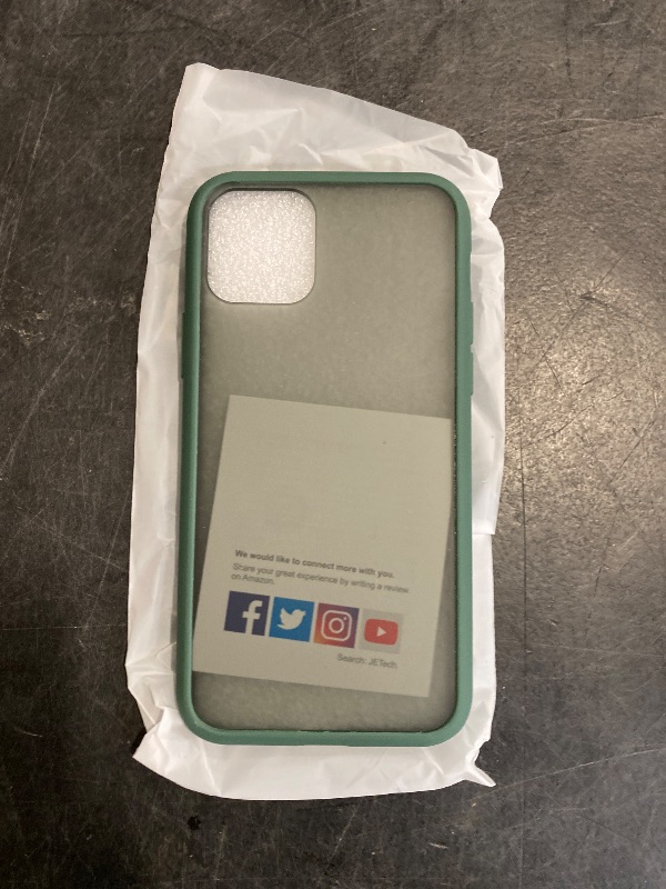 Photo 1 of JETech Matte Case for iPhone 11 Pro 5.8-Inch, Shockproof Military Grade Drop Protection, Frosted Translucent Back Phone Cover, Anti-Fingerprint (Dark Green)