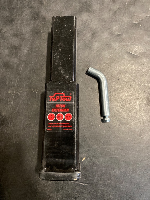 Photo 1 of TOPTOW Hitch Extender, Fits for 2 inch Receiver, 7 inch Extension Length, with 5/8 inch Hitch Pin