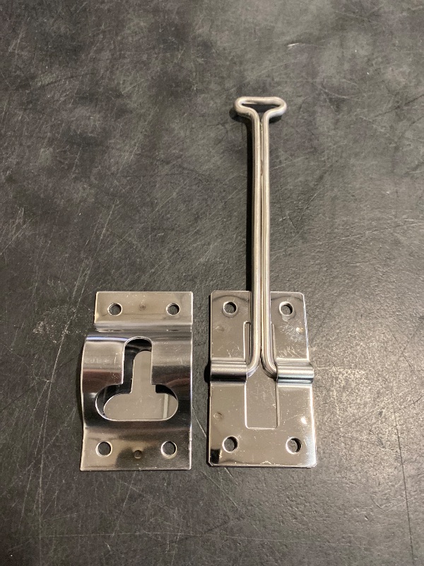 Photo 1 of Dsnaduo Polished STAINLESS STEEL 6 Inches T Style Entry Door Latch Catch Holder for RV Camper Trailer Cargo, Entry Door hardware (1 PACK)