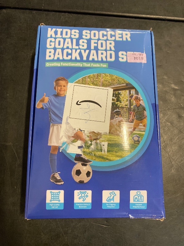 Photo 1 of Kids Soccer Goals, 2 Pack 4x3 ft Soccer Nets for Kids Age 3-5 6-8 8-12 10-12-14, Backyard Training Equipment Set with Target, Ball, Cones for Goal Practice,Outdoor Game, Ideal Gift