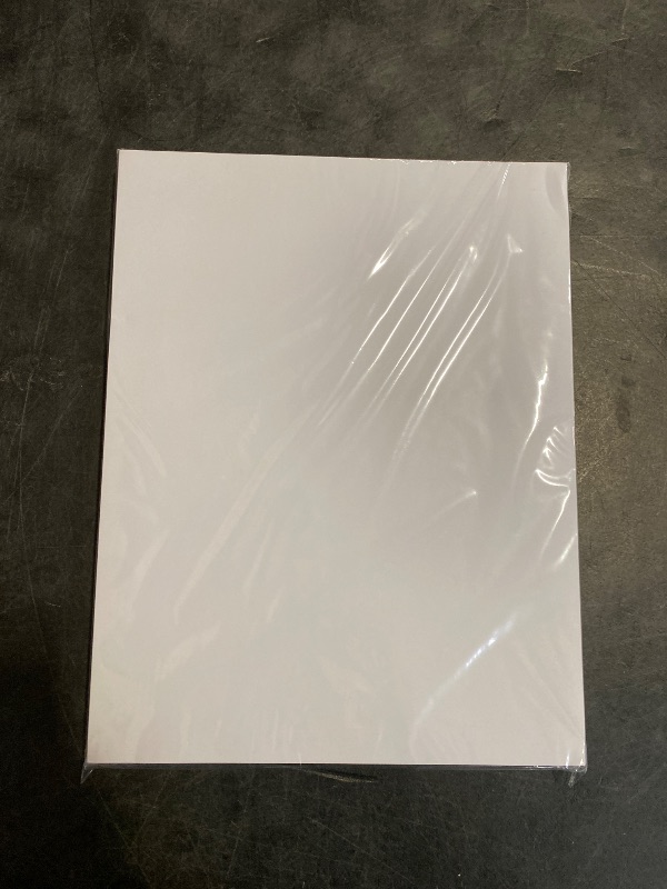 Photo 1 of Koala 100 Sheets Sticker Paper Matte White, 8.5x11 Inch Printable Full Sheet Label Paper for Inkjet & Laser Printers