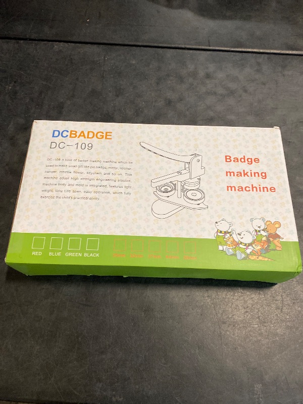 Photo 1 of MK.Bear Button Maker Machine 58mm (2.25 in) Installation-Free, DIY Button Pin Maker Machine, Button Badge Press Machine with Free 100pcs Button Maker Supplies & Pictures & Circle Cutter & Magic Book