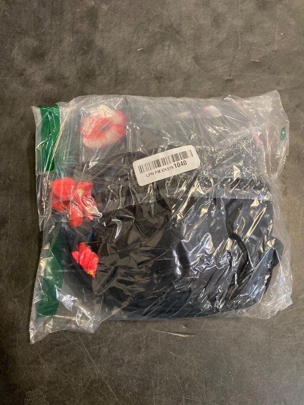 Photo 1 of 18W - Daci Plus Size One Piece Swimsuit - Tummy Control Bathing Suit for Women Cutout Swimwear Black and Flower 18W