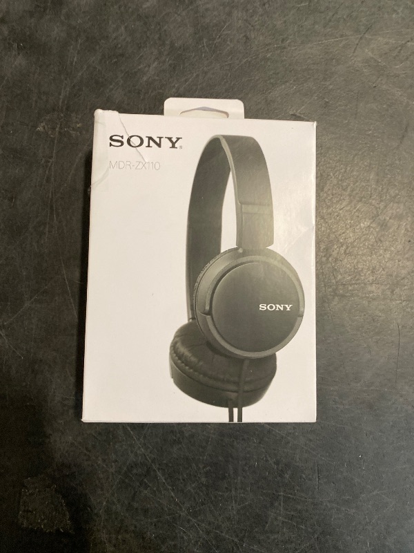 Photo 1 of Sony ZX Series Wired On-Ear Headphones, Black MDR-ZX110