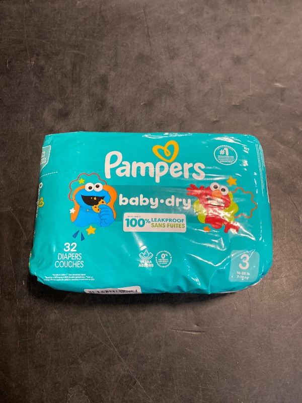Photo 1 of Pampers Diapers - Baby Dry - Size 3, 32 Count, Absorbent Disposable Infant Diaper (Packaging May Vary)