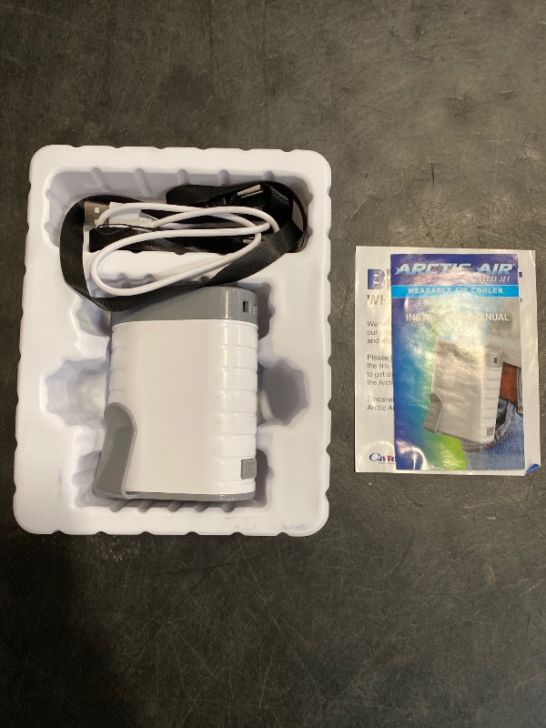 Photo 1 of Arctic Air Breeze Jet Wearable Air Cooler, 3-Speed Portable Rechargeable Fan, Long-lasting, Lightweight Clip-On Neck & Waist Fan for Travel, Outdoors, Camping, or Indoor Use