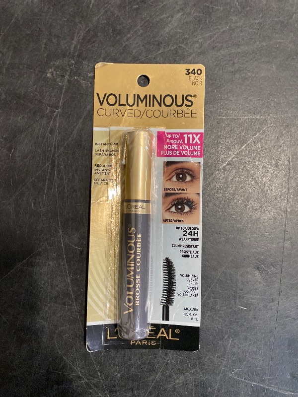 Photo 1 of L'Oreal Paris Makeup Voluminous Original Curved Brush Mascara, Black, 0.28 Fl Oz
