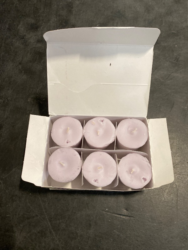 Photo 1 of Pure English Lavender Soy Votive Candles - Scented with Essential & Natural Oils - 6 Purple Natural Votive Candle Refills - Flower & Floral Collection