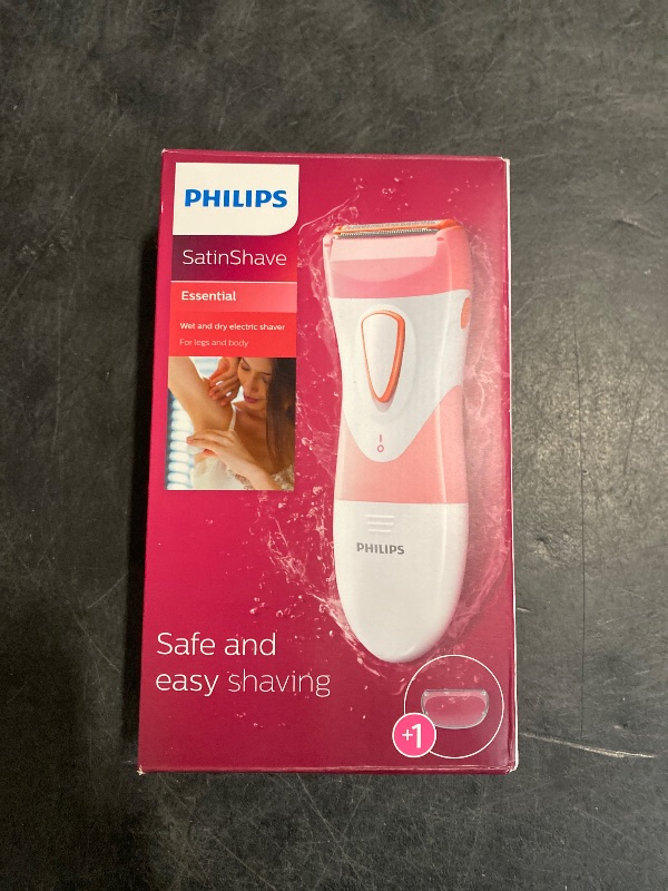 Photo 1 of Philips SatinShave Essential Women’s Wet & Dry Electric Shaver for Legs & Body, Cordless, with Hypoallergenic Foil, HP6306/50