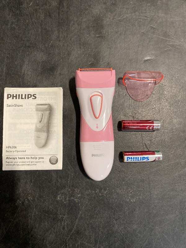 Photo 1 of Philips SatinShave Essential Women’s Wet & Dry Electric Shaver for Legs & Body, Cordless, with Hypoallergenic Foil, HP6306/50