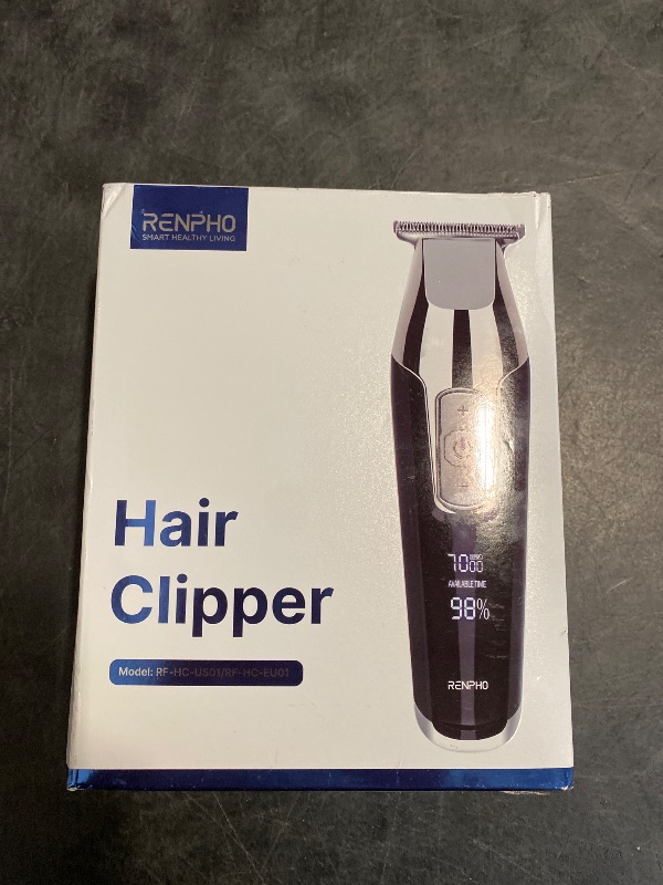 Photo 1 of RENPHO Cordless Hair Clippers for Men, Beard Trimmer with LED Display, 4-Speed Hair Trimmer for Men, 0.15mm Professional Barber Clippers, Hair Cutting Kit, 100-240V for Global Travel