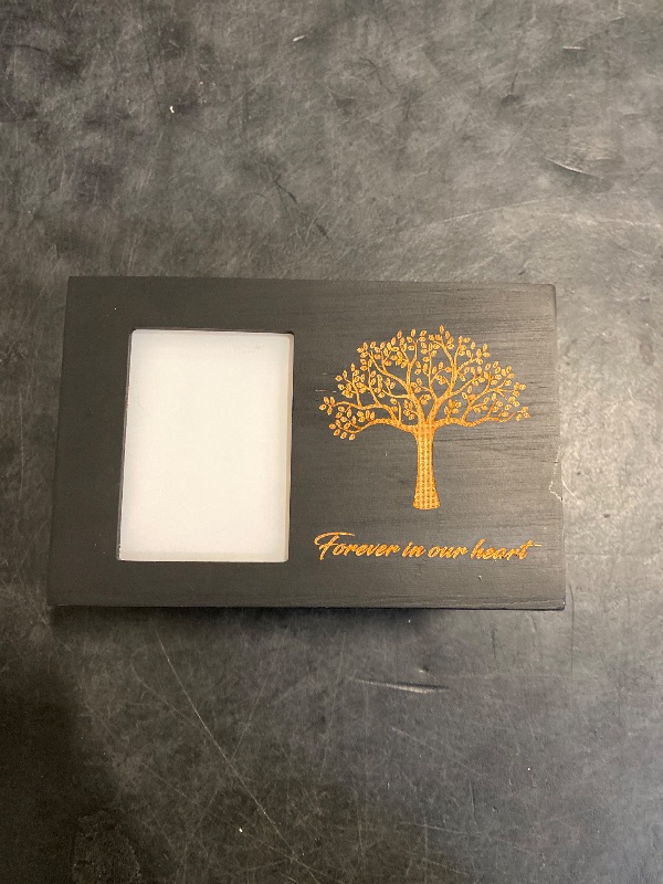 Photo 1 of ZIGTAIL Pet Urn for Cat Ashes,Cat Keepsake, Wooden Cat Memorial Box Urn with Photo Frame, Resin Angel Cat and Ashes Bag