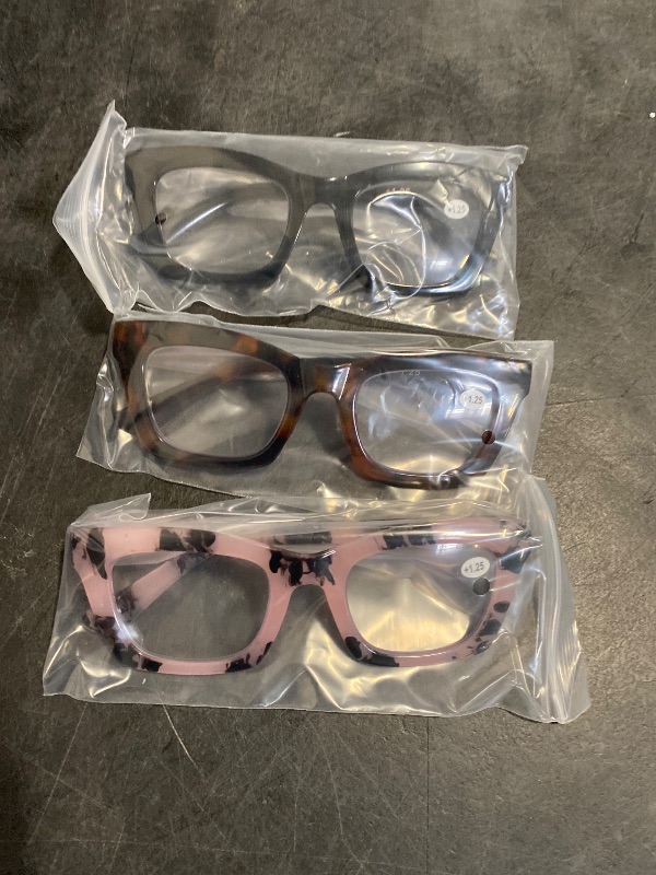 Photo 1 of FSRTEP Oprah Style Readers for Women - 3 Pack Stylis Style Reading Glasses with Blue Light Blocking and Spring Hinge +1.25