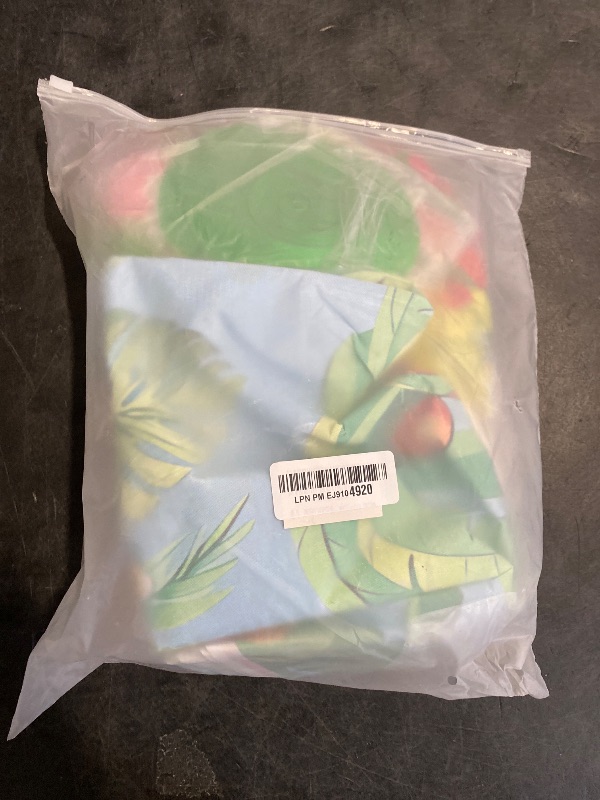 Photo 1 of DMIGHT 101PCS Hawaiian Themed Party Decorations Set, Tropical Beach Aloha Summer Party Supplies, Including Backdrop, Table Skirt, Honeycomb Centerpieces, Balloons for Luau, Tiki Birthday Party