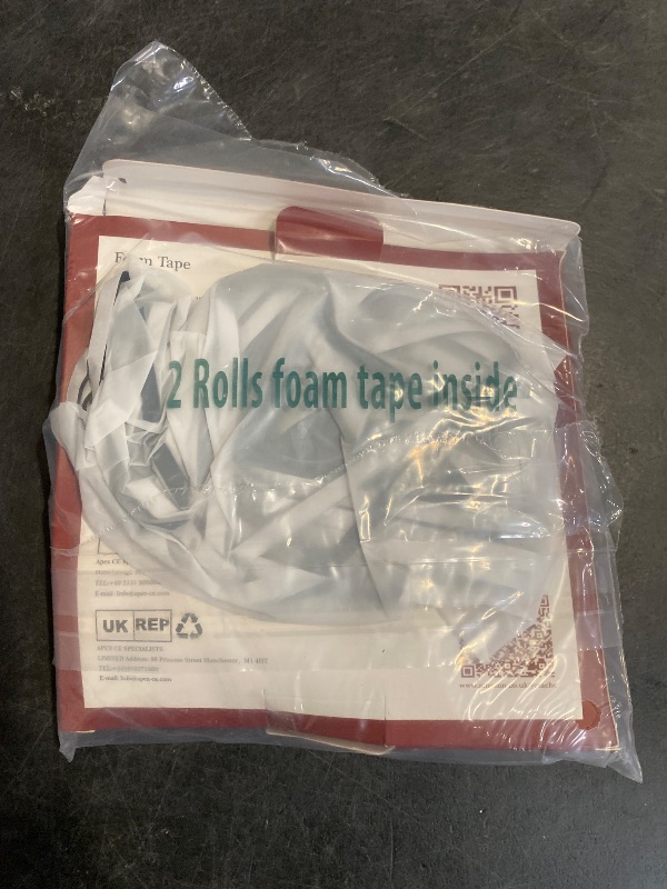 Photo 1 of Yotache Thin Weather Stripping 1/4" x1/16, Foam Gasket Seal Tape for Window, Sliding Door Jamb, Speaker, Dashboard, 2 Strips x 33 Ft Each, Total 65 Feet Long