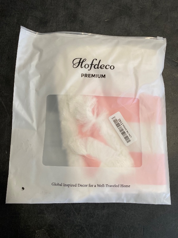 Photo 1 of Hofdeco Premium Coastal Patio Indoor Outdoor Lumbar Pillow Cover Only, 12"x20" Water Repellent for Backyard, Couch, Blush Pink Stripe Fringe