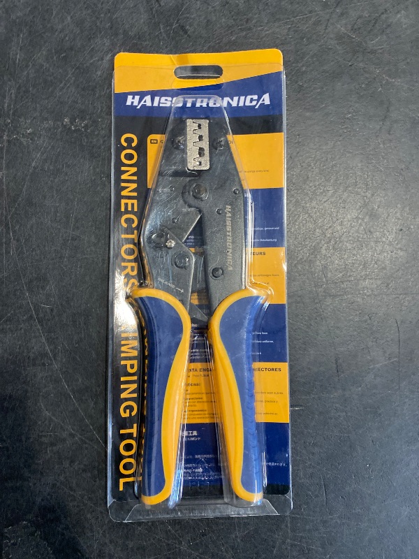 Photo 1 of Haisstronica Crimping Tool for Non-Insulated Open Barrel Terminals Receptacles,AWG 20-10 Ratchet Wire Crimper Tool,Wire Terminal Crimper HS-5327