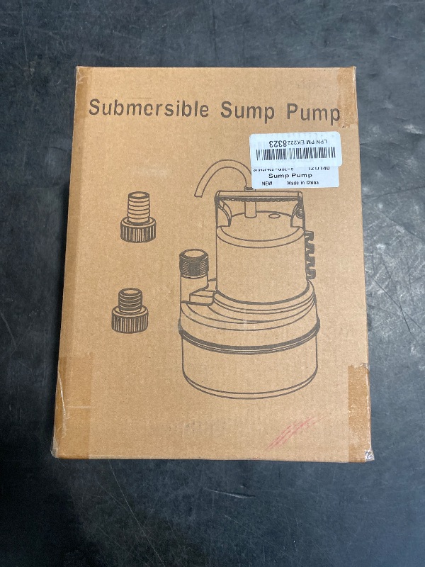 Photo 1 of PANRANO 1/2 HP Submersible Water Pump 2900 GPH Portable Small Sump Pump For Pool Cover, Basements, Puddles, Gardens Ponds With 16.4 Ft Power Cord and Hose Adapters, Blue