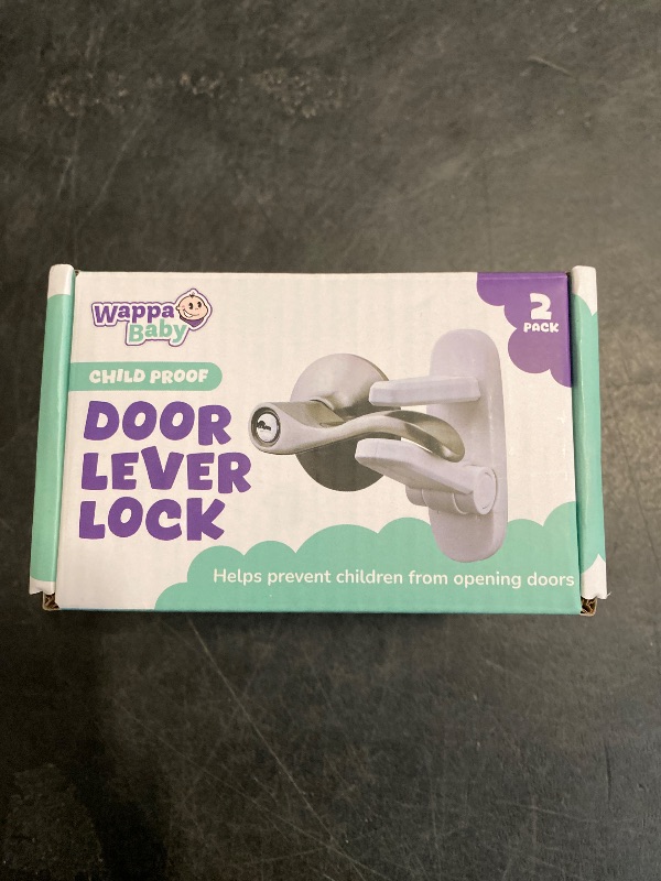 Photo 1 of Door Lever Lock (2 Pack) – Prevents Toddlers from Opening Doors – Easy One-Hand Operation for Adults – Durable ABS with 3M Adhesive Backing – No Tools Needed for Install