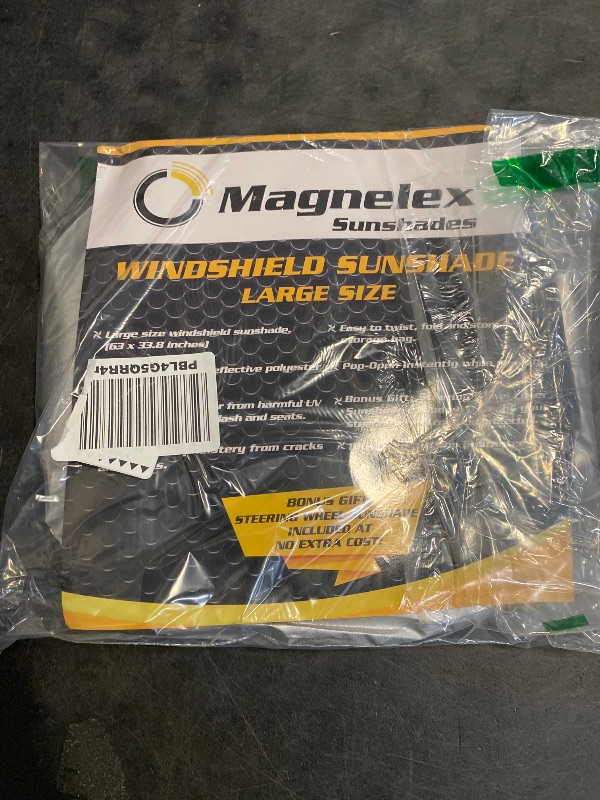 Photo 1 of Magnelex Car Windshield Sunshade | Innovative No-Light-Pass Technology for Maximum Protection | Foldable Sun Shade Keeps Your Vehicle Cool | Fit for Cars, Trucks, and SUVs | Large (63 x 33.8 in)