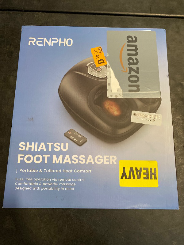 Photo 1 of RENPHO Foot Massager Machine with Heat [2025 Upgraded], Foot Massager for Plantar Fasciitis, 3 Heat Levels, Gifts for Women Mom Dad, Wireless Control, Feet Massage