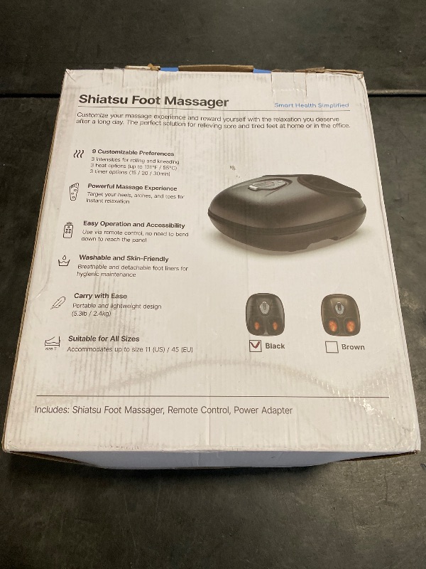 Photo 1 of RENPHO Foot Massager Machine with Heat [2025 Upgraded], Foot Massager for Plantar Fasciitis, 3 Heat Levels, Gifts for Women Mom Dad, Wireless Control, Feet Massage